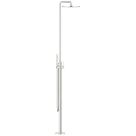 Grohe Fertigmontageset Essence UP-Brause-Einhebelmischer, Bodenmontage, supersteel