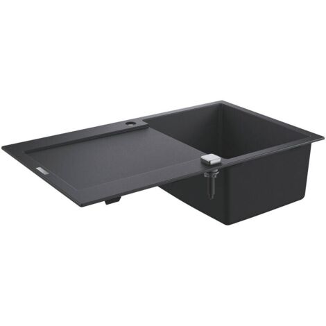 Grohe - Fregadero de 1 seno con escurridor K500 en composite granito negro