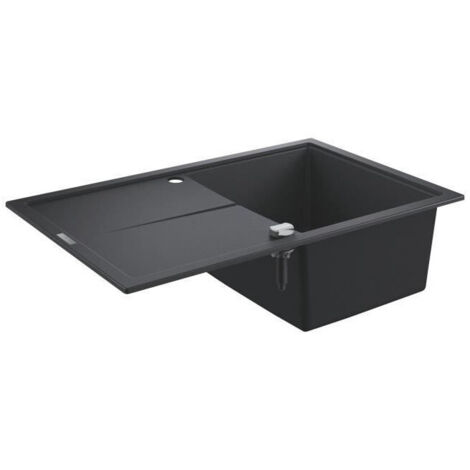 GROHE Fregadero de composite con escurridor K400 780 x 500 mm Granito Negro 31639AP0