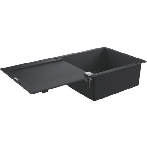 GROHE Fregadero de composite con escurridor K500 Granito Negro 31645AP0