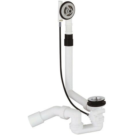 Grohe – Garniture de vidage baignoire – Finition métal – Matériau plastique – Angle de coude 45° – Compatible baignoires standards – 28939000