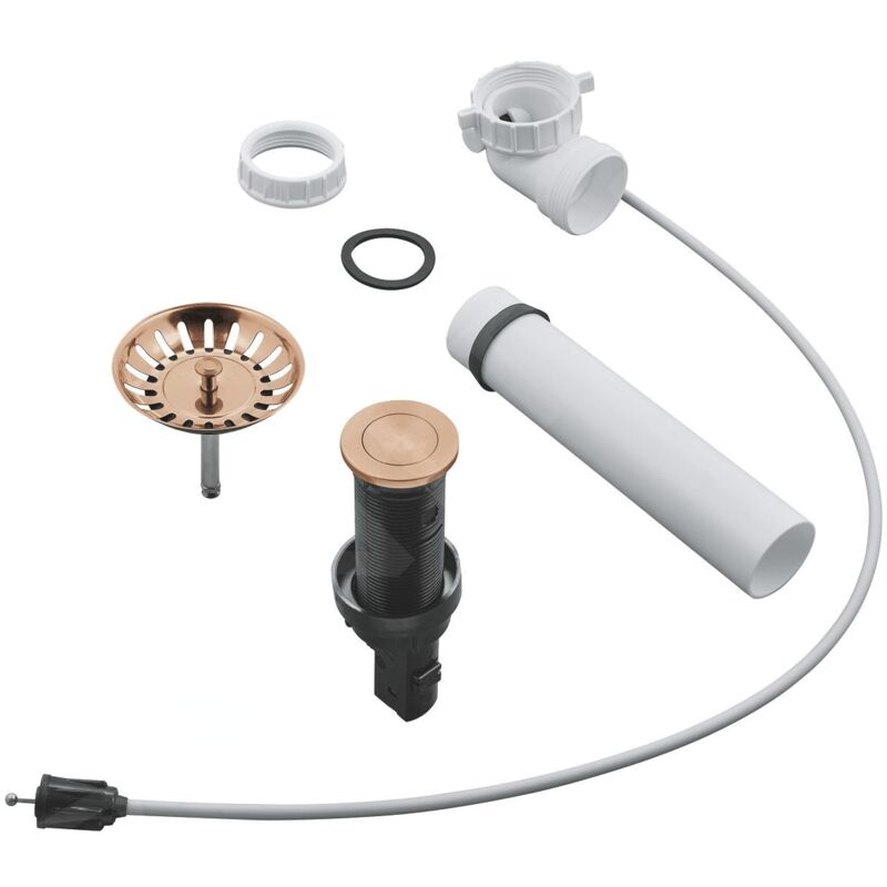 Grohe - Garnitures de vidage - Kit de vidage d'évier, Warm Sunset brossé 40986DL0