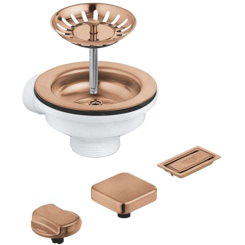 Grohe - Garnitures de vidage - Kit de vidage d'évier, Warm Sunset brossé 40996DL0
