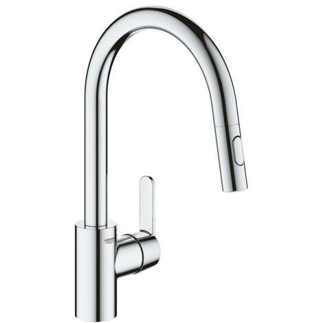 GROHE Get grifo de cocina con caño alto aireador cromado