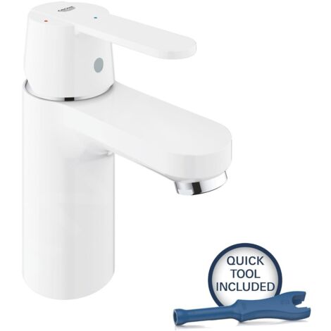 Grohe Get - Mitigeur de lavabo avec vidage Push-Open, blanc lunaire 23586LS0
