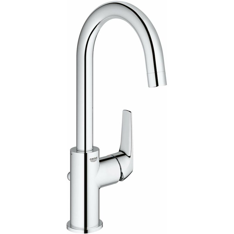 Grohe BauFlow - Miscelatore da lavabo, con sistema di scarico, cromo 23753000