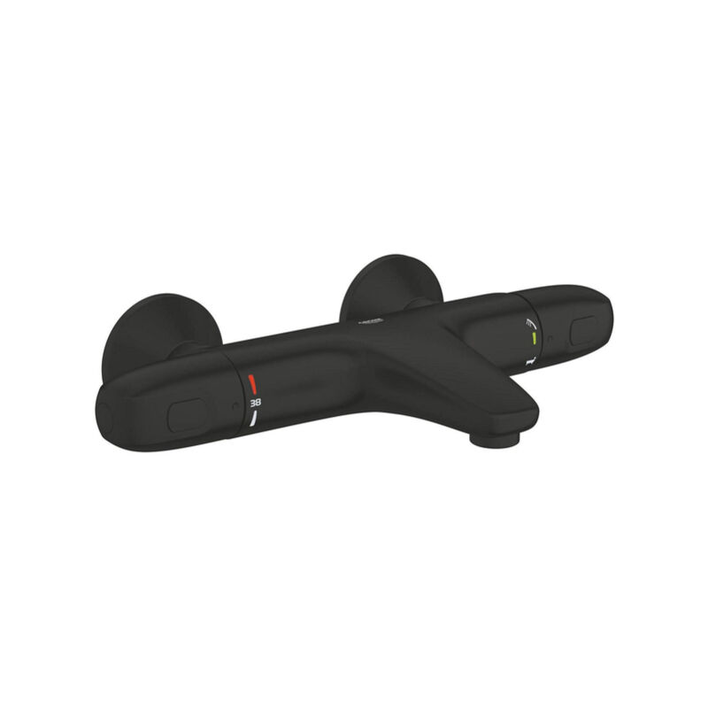 Grohe Grohtherm 1000 Mitigeur baignoire - 2 trous - thermostatique - noir mat