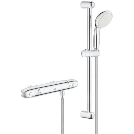 Grohe Grohtherm 1000 set de douche avec mitigeur thermostatique douche 1/2', chrome (G34822004)