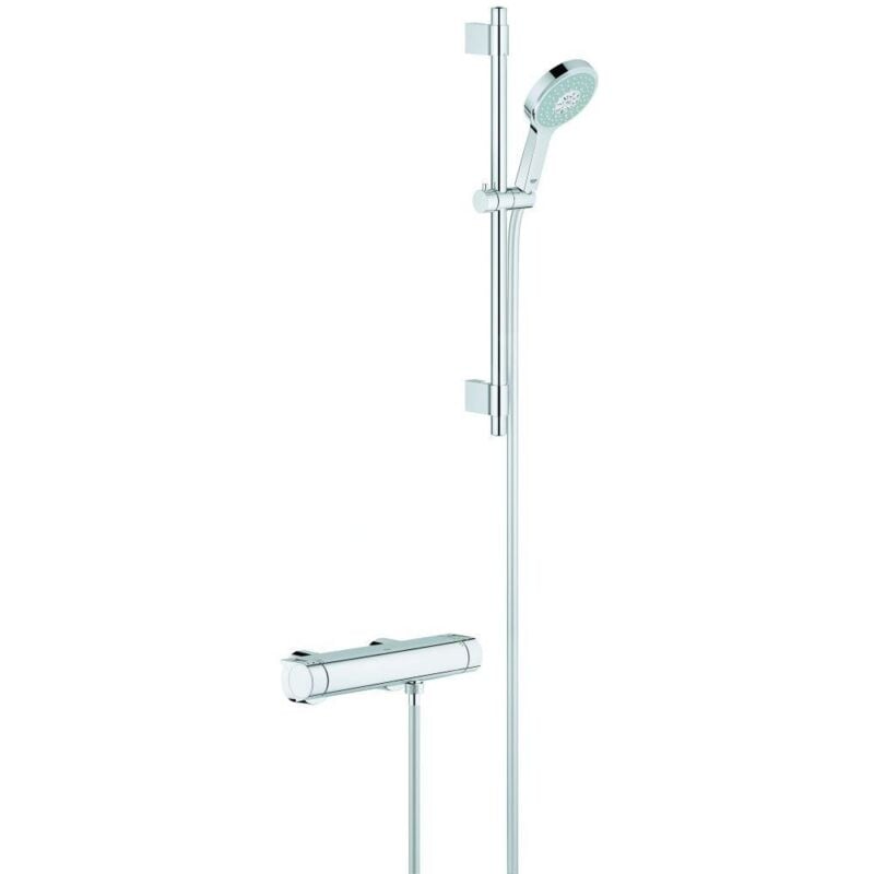 Grohe - Grohtherm 2000 - Mitigeur thermostatique de douche avec colonne de douche de 600 mm, chrome 34281001