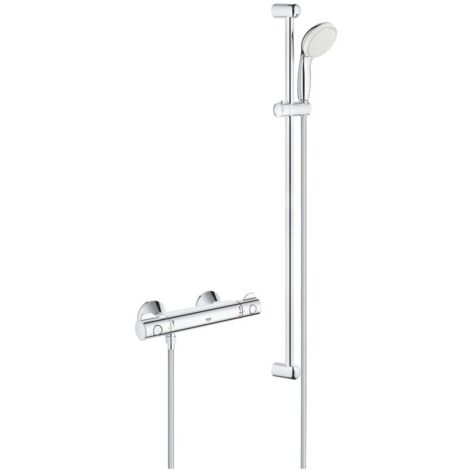 Grohe Grohtherm 800 Thermostat-Brausebatterie 1/2" mit Brausegarnitur chrom 34566001