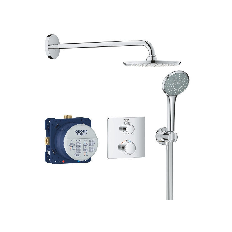 Rainshower Cosmopolitan 210 shower set with built-in thermostat, chrome (34734000) - Grohe