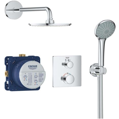 Grohe Grohtherm Duschsystem Unterputz mit Rainshower Cosmopolitan