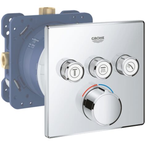 GROHE Grohtherm mezclador termostático empotrable frontal + GROHE Rapido Smartbox cuerpo empotrable