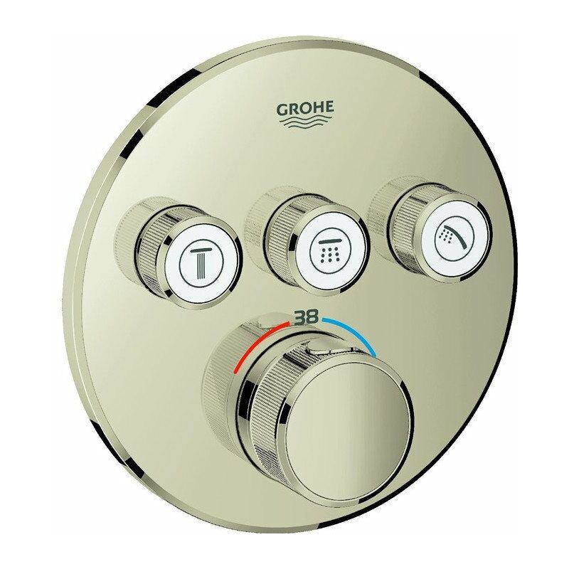 

Grohtherm SmartControl 29121 FMS termostato redondo 3 Válvula de cierre de níquel - Grohe
