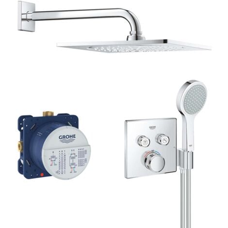 Grohe Grohtherm SmartControl - Duschset Perfect mit Thermostatarmatur - Unterputz, 2 Ströme, verchromt 34742000