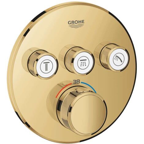 Grohe Grohtherm SmartControl - Miscelatore doccia termostatico ad incasso, a tre vie, Cool Sunrise 29121GL0