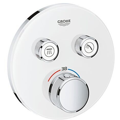 Grohe Grohtherm SmartControl - Miscelatore termostatico a due vie ad incasso per vasca da bagno, bianco luna 29151LS0