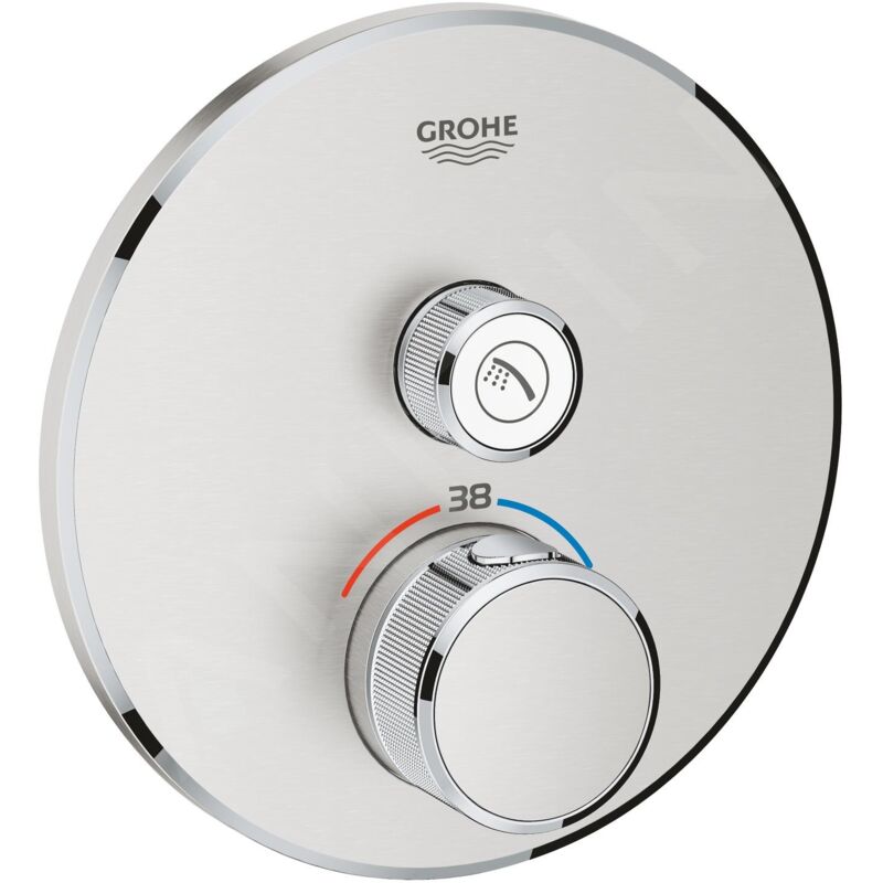 Grohe - Grohtherm SmartControl - Mitigeur thermostatique encastré de douche avec 1 sortie, supersteel 29118DC0
