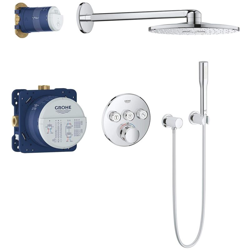 Grohe - Set de douche encastré Rainshower SmartActive 310 mm Grohtherm SmartControl