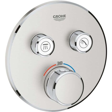 Grohe Grohtherm SmartControl - Thermostat-Duscharmatur - Unterputz mit 2 Absperrventilen, SuperSteel 29119DC0