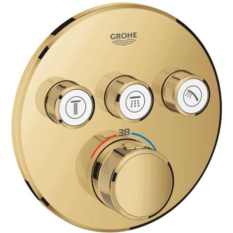 Grohe Grohtherm SmartControl - Thermostat-Duscharmatur, Unterputzmontage, mit 3 Absperrventilen, Cool Sunrise 29121GL0
