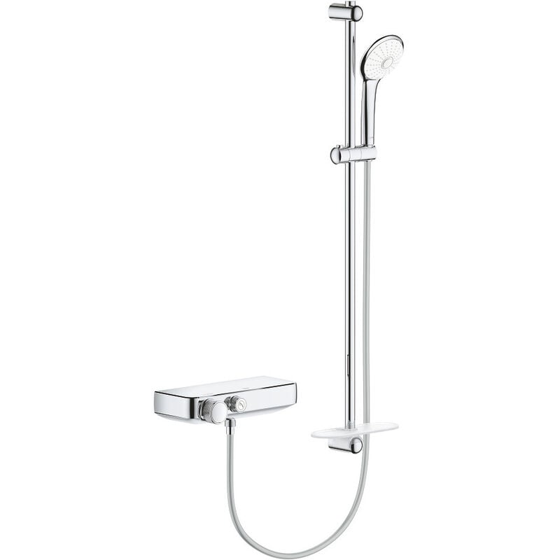Grohtherm SmartControl Thermostatic shower mixer 1/2' with shower set, Chrome (34721000) - Grohe