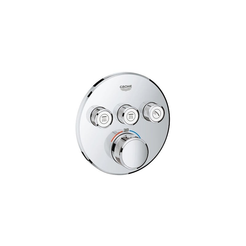 Grohe - Grohtherm SmartControl Thermostatique pour installation encastrée 3 sorties (29121000)