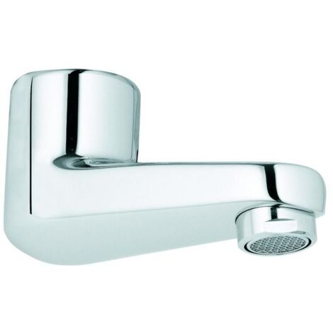 Grohe Gussauslauf Chrom, Länge 77mm, schwenkbar und arretierbar, Laminarstrahlregler 9l/min