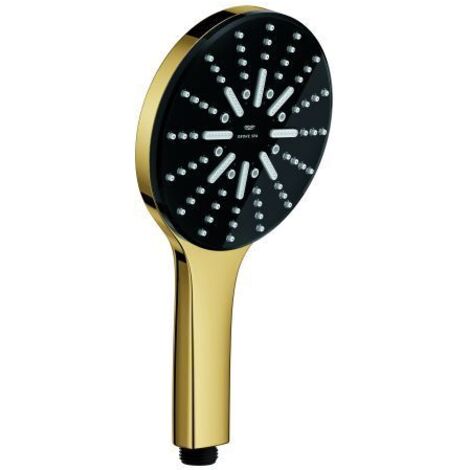 GROHE Handbrause Rainshower Aqua Pure 101676, 3 Strahlarten, Strahlumstellung per Tastendruck, maximaler Durchfluss bei 3 bar: 8.4 l/min, cool sunrise