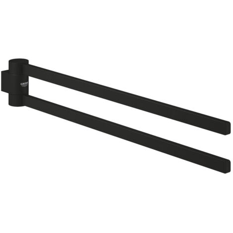 GROHE Handtuchhalter Selection 41219 2-armig schwenkbar phantom black, 41219KF0