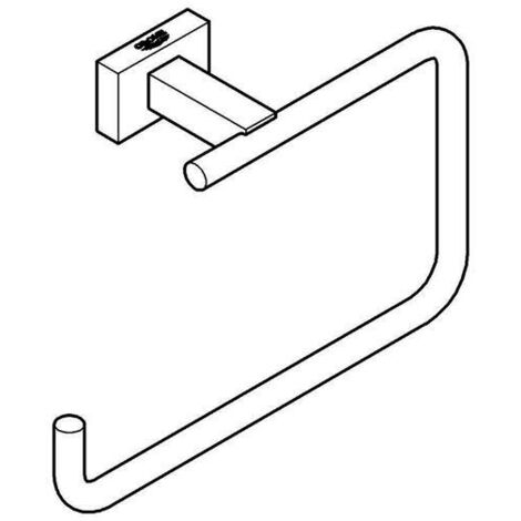 Grohe Handtuchring Essentials Cube verd. Befestig., hard graphite gebürstet
