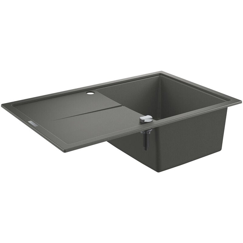Grohe K400 Evier en quartz composite avec égouttoir réversible 780x500 mm, Gris granite (31639AT0)