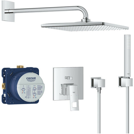 GROHE Kit Doccia con Soffione Mono con Funzioni Intelligenti - Forma Squadrata