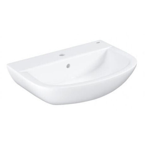 Grohe – Lavabo suspendu rectangulaire en porcelaine blanche – Largeur 60 cm, profondeur 44 cm – Avec trop-plein – 39421000