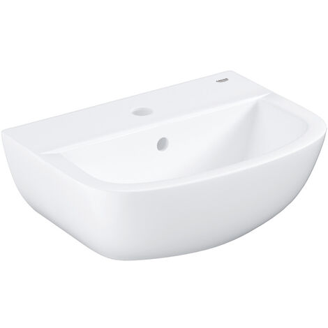 Grohe – Lave-mains suspendu 45 cm – Céramique sanitaire blanc alpin – Trou pour mitigeur – Installation murale – Forme rectangulaire