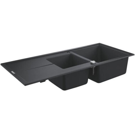 Grohe Lavelli - Lavello composito K400 con scarico automatico, 116x50 cm, granito nero 31643AP0