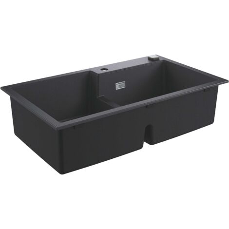 Grohe Lavelli - Lavello composito K500 con scarico automatico, 86x50 cm, granito nero 31649AP0