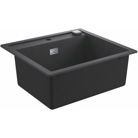 Grohe Lavelli - Lavello composito K700 con scarico automatico, 56x51 cm, granito nero 31651AP0