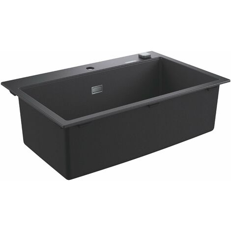 Grohe Lavelli - Lavello composito K700 con scarico automatico, 78x51 cm, granito nero 31652AP0