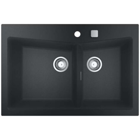 Grohe Lavelli - Lavello composito K700 con sistema di scarico, 84x56 cm, granito nero 31657AP0
