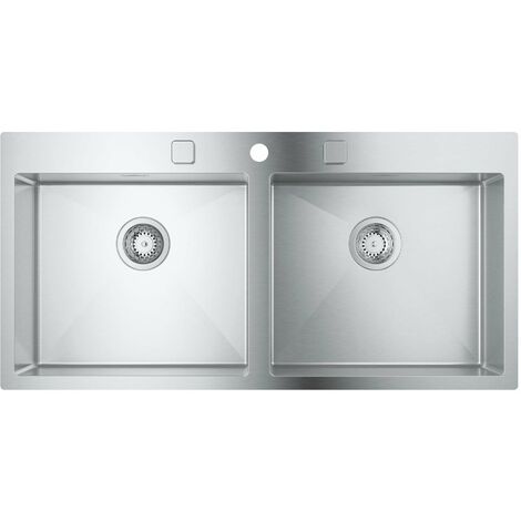 Grohe Lavelli - Lavello K800 con scarico automatico, 102x56 cm, acciaio inox spazzolato 31585SD1