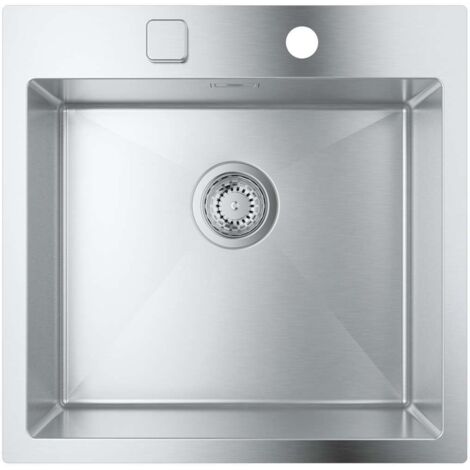 Grohe Lavelli - Lavello K800 con scarico automatico, 52x51 cm, acciaio inox spazzolato 31583SD1