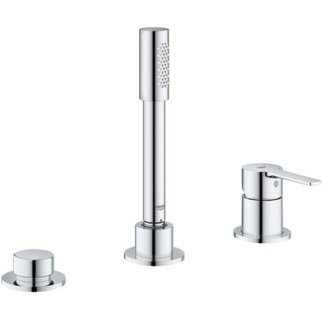 Grohe Lineare 3-Loch Einhand-Wannenkombination, ohne Auslauf,