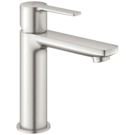 Grohe Lineare Mono Basin Mixer - Smooth Body, Click Waste, Supersteel
