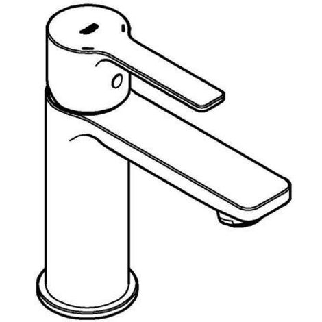 Grohe Lineare - Waschtischarmatur mit Push-Open-Ablaufgarnitur, Hard Graphite gebürstet 23791AL1