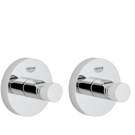 Grohe Lot de 2 patères murales fixation invisible (40364001)