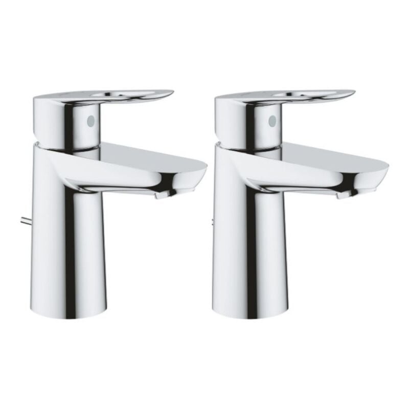 Grohe - Lot de 2 Mitigeurs lavabo BauLoop Taille s