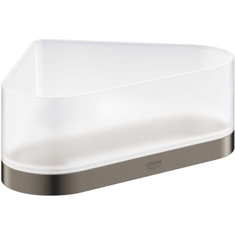 GROHE Mensola angolare doccia Selection 41038 con supporto hard graphite spazzolato, 41038AL0