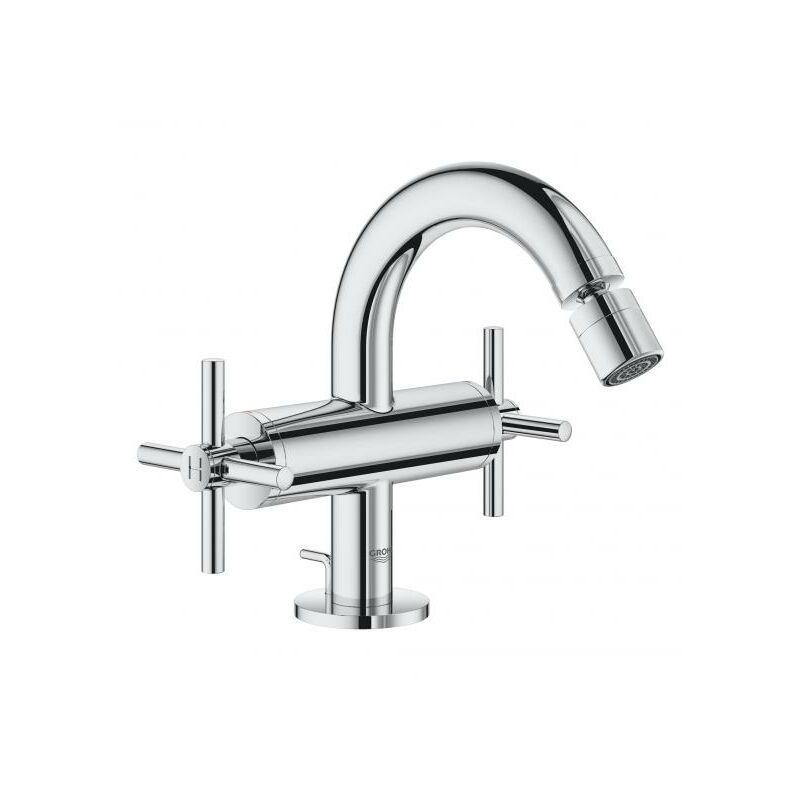 

Mezclador de bidé Grohe Atrio de un solo agujero, DN 15, manijas cruzadas, color: cromado - 24027003