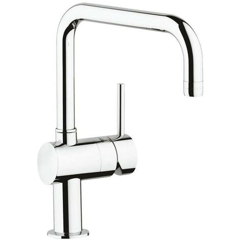 Grohe Obtener mezclador monomando de fregadero cuello de cisne con ducha  extraíble de 2 chorros (31484001)